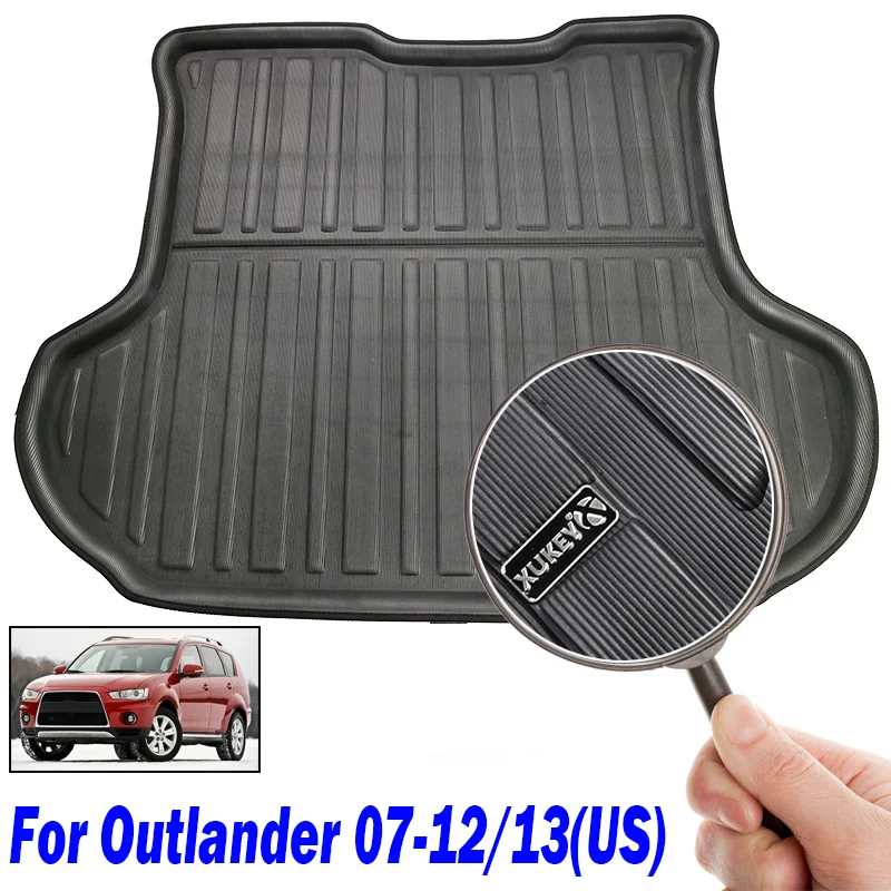 Boot Liner Rear Trunk Mat Cargo Tray Floor Carpet Protector 2008 2009 2010 2011 2012 Fit For Mitsubishi Outlander 2007-2012