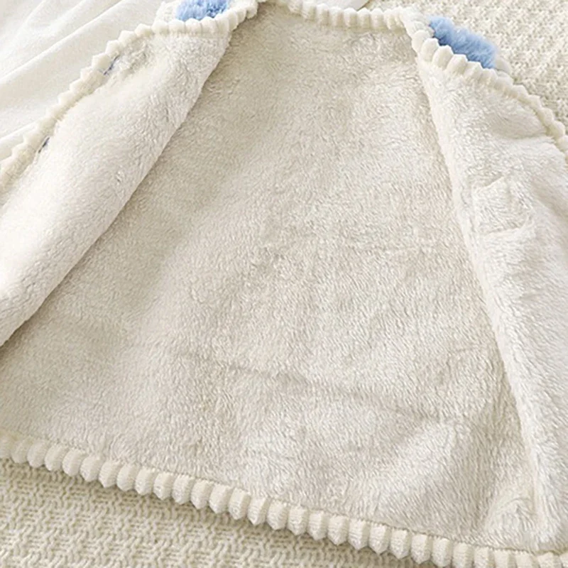 الخريف الشتاء الأطفال معطف الاطفال سترة صوف الطفل مزدوجة سميكة الدافئة جيليه متقلب نمط الفتيان الفتيات أكمام ملابس خارجية #6