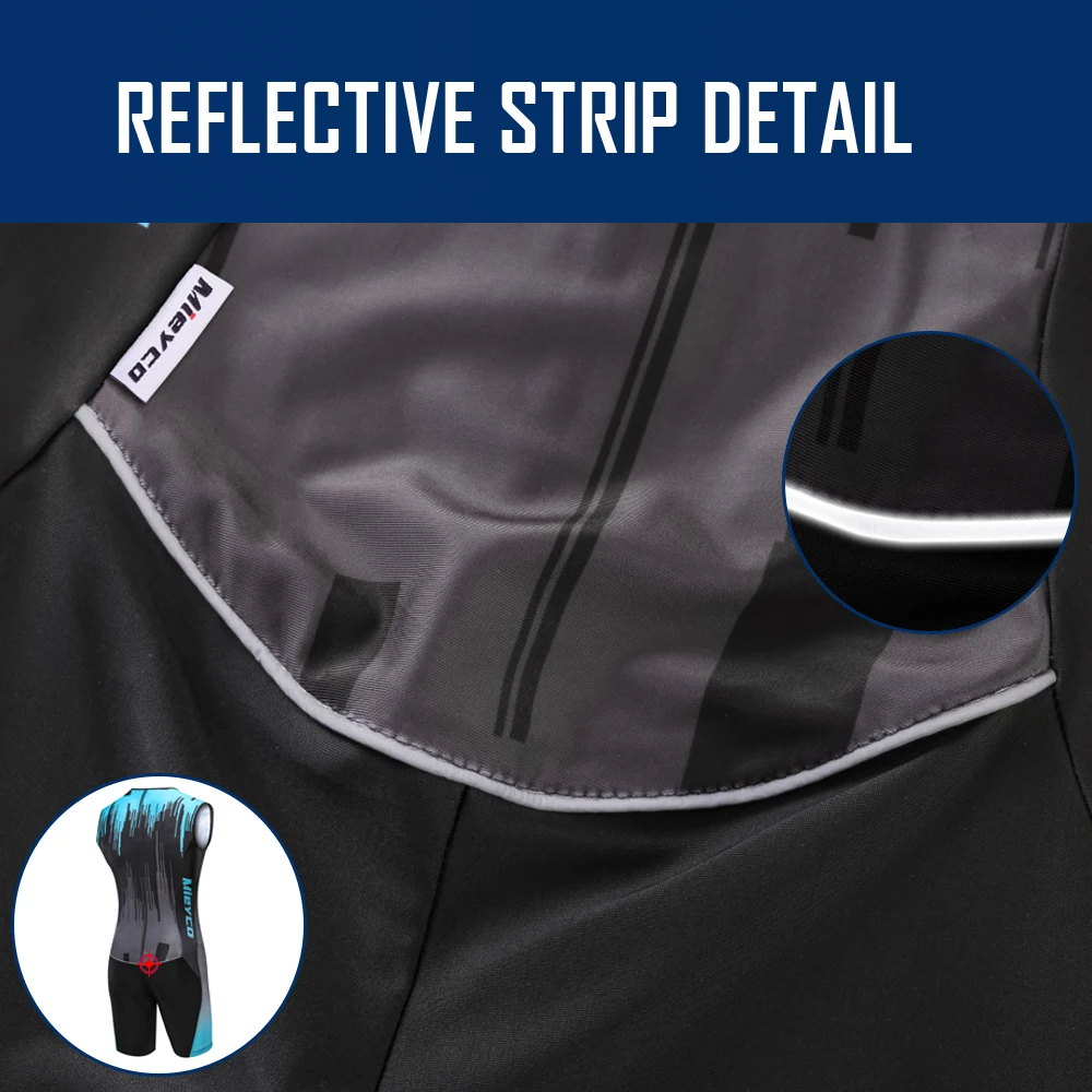 Ärmelloser Aero-Rennanzug für Herren, gepolsterter Triathlon-Skinsuit, schnelltrocknend, atmungsaktiv, einteilige Fahrradbekleidung. – Detail 5