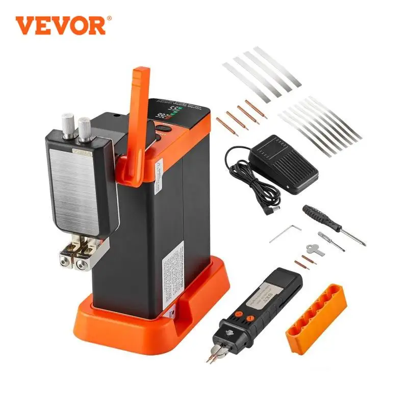 

VEVOR Battery Spot Welder 14.5KW Capacitor Energy Storage Pulse Battery Spot Welder with 73B Welding Pen 801D High Power Spot