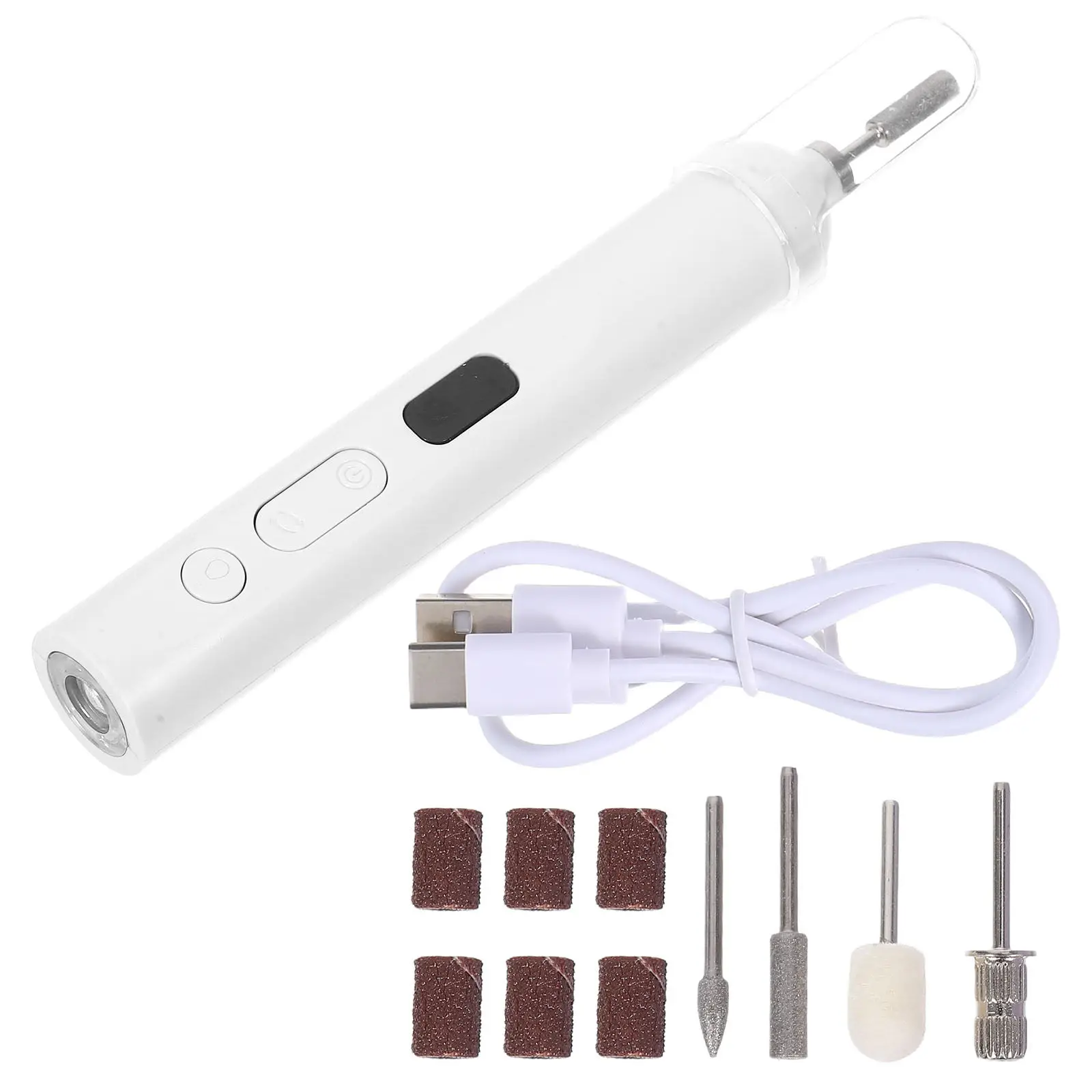 

2-in-1 Electric Nail Drill Machine Nail Pen with Integrated Illuminated Lamp Fast Drying Function for Home Salon Manicure