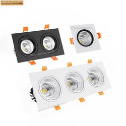 Luces LED empotradas regulables, focos COB, luces de cielo integradas, AC110V-220V, sala de estar, cocina, iluminación interior, Bombilla comercial para el hogar