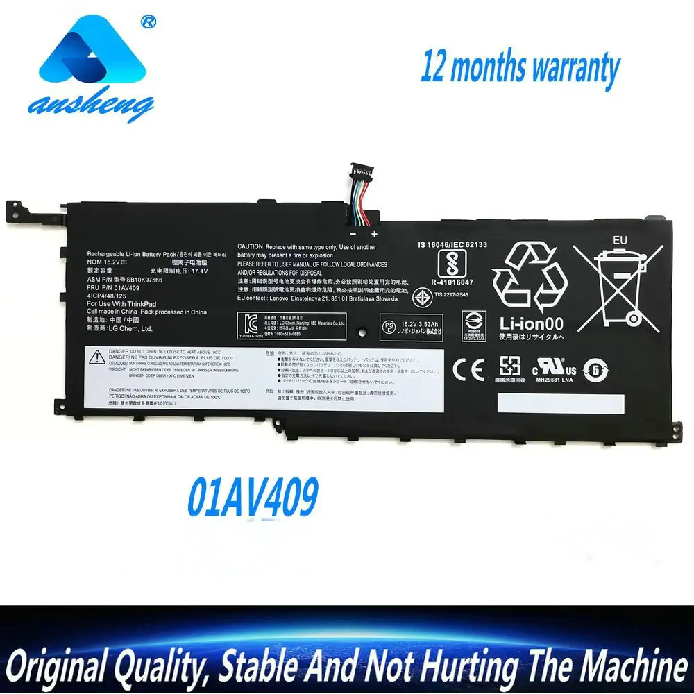 

NEW SB10F46466 SB10F46467 Laptop Battery For Lenovo ThinkPad X1 X1C Carbon 4th 6th 20FB 00HW028 00HW029 01AV439 01AV409