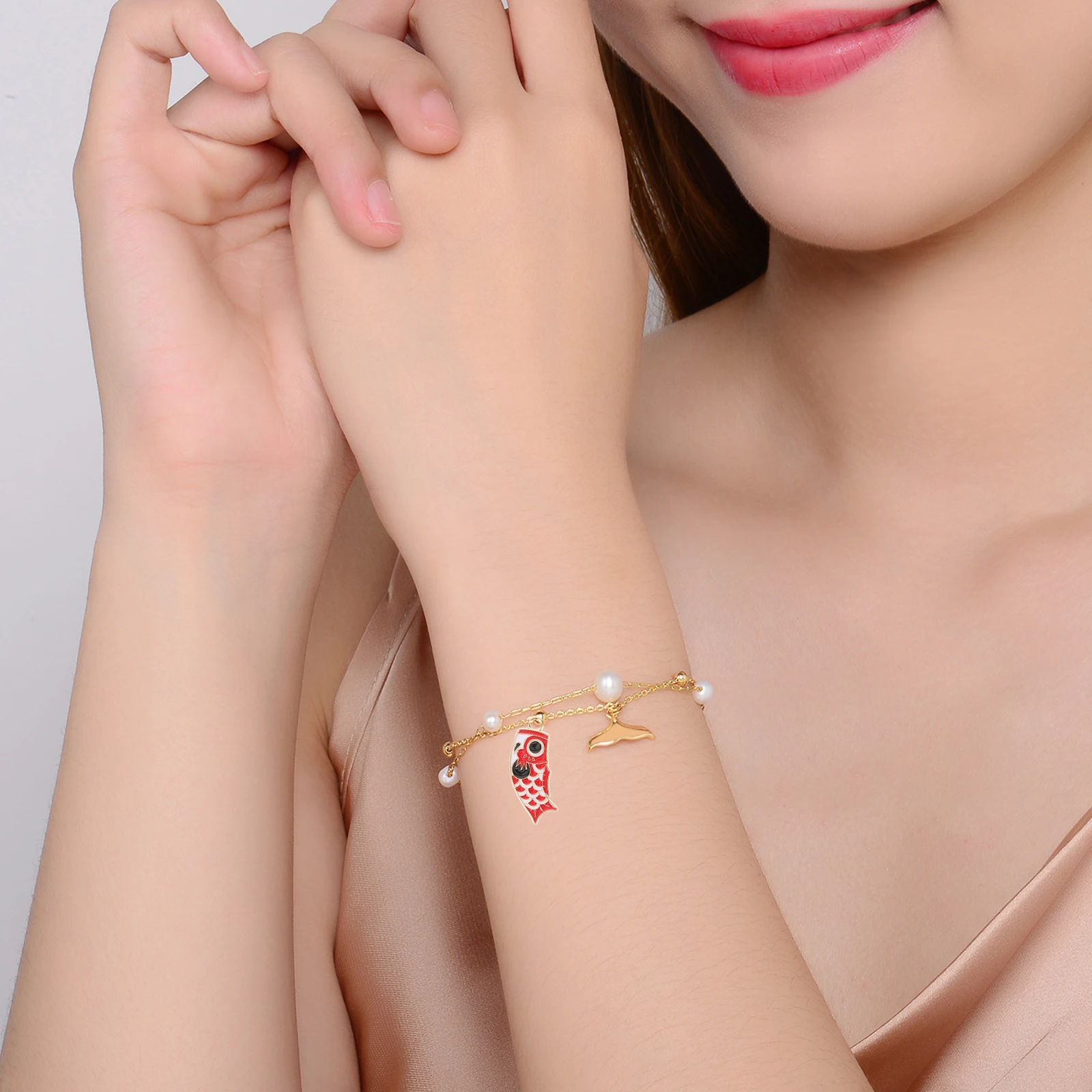 

10Pcs Carp Shape Pendant Keychain Adorn Lightweight Compact Size Gift for Family Friends Jewelry Making Koinobori Hanging Decor