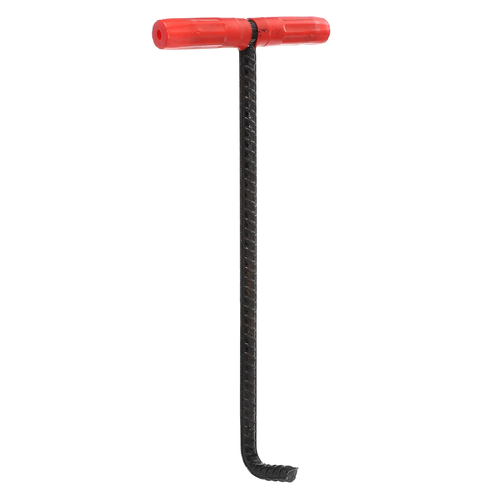 1Pcs T-Shaped Manhole Cover Hook Sturdy Rebar Construction Lift Tool for Sewer Drain Covers Rolling Door Pulling Well Lid