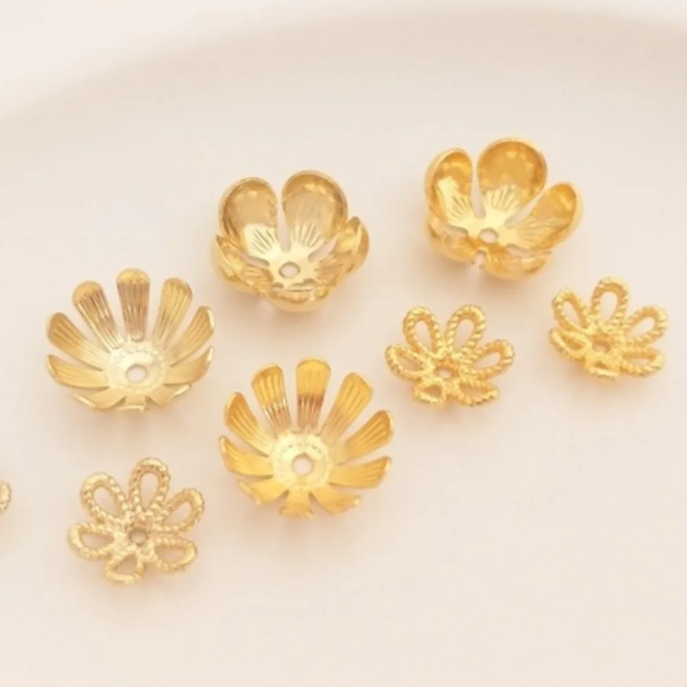 

14K 18Kgold Color Flower Tray Accessories Handmade DIY Small Daisy Bead Hat Bead Tray Jewelry Material