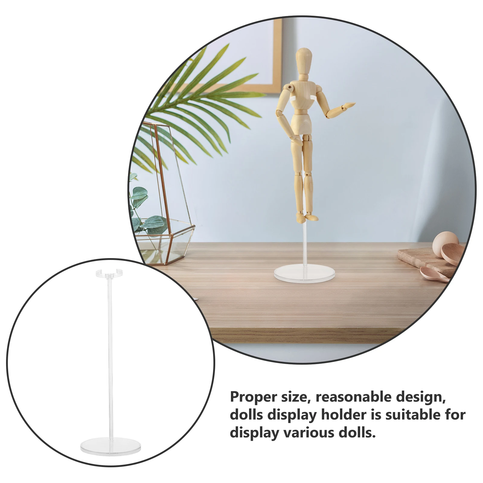 

Transparent Glass St 30CM Figure Holder Display Adjustable Clear Plastic Shelf Strong Sturdy Practical Home Shop Store