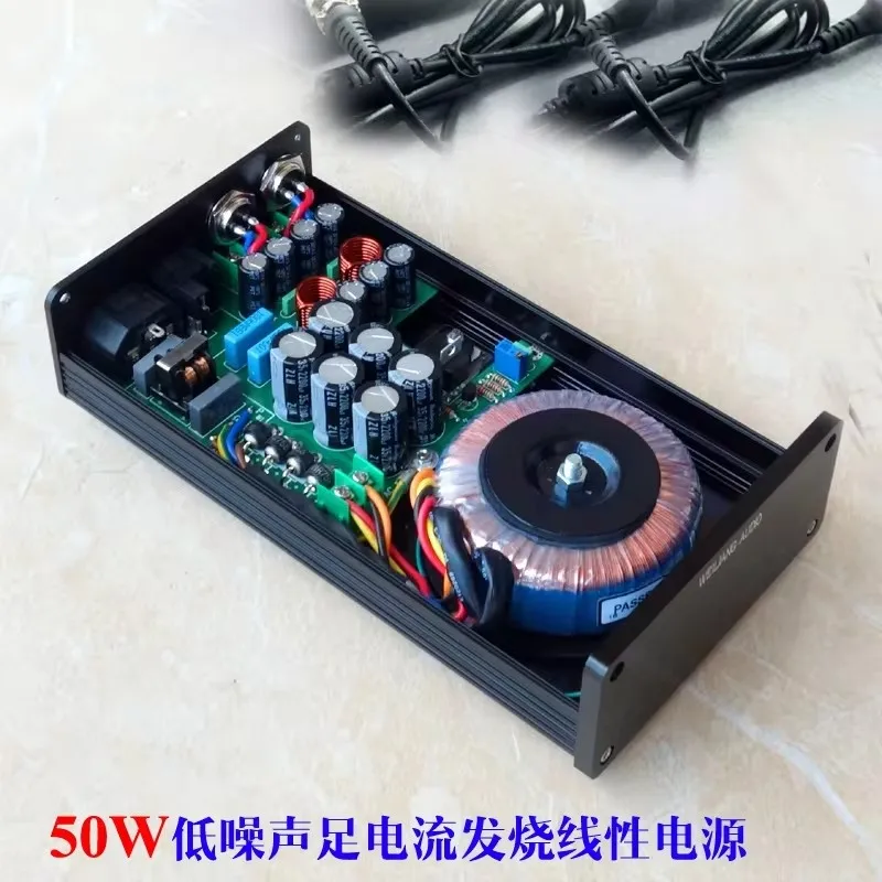 BRZHIFI AUDIO Portable Power Supply 50W Linear Regulated Power Supply Double Output Home Power Supply