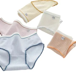 1PC Women Panties Cotton Briefs Breathable Underwear M-XL Lingerie Low-Rise Cute Bow Female Underpants