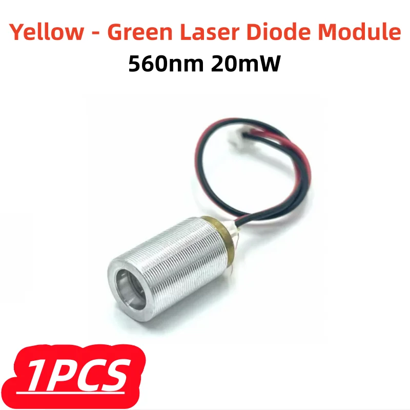 1Pcs/lot 100% New OpticsLD Yellow - Green 560nm 20mW Laser Diode Module Laser Head Dot Spot 1.9V-2.1V @350mA