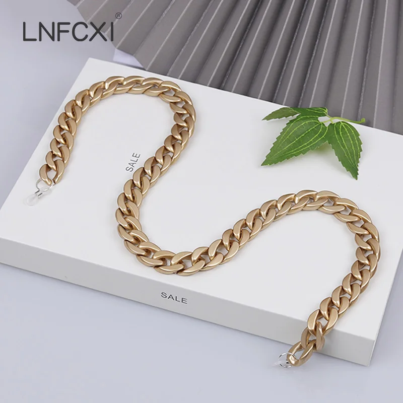 LNFCXI Fashion Acrylic Sunglasses Matte Chains Lanyard Women Anti-slip Reading Glasses Chain Cord Holder Neck Strap Rope New