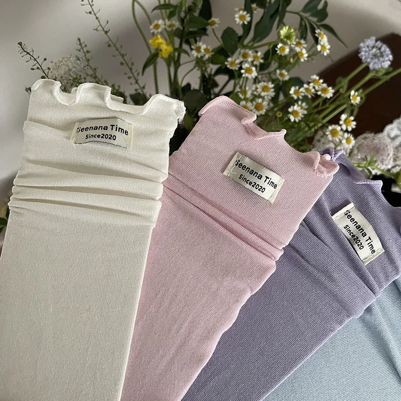 3-8T Baby Cute Sock 2026 New Summer Kids Calf Socks 8 Colors Children Straight Socks Sweet Solid Color Girls Knee-high Socks
