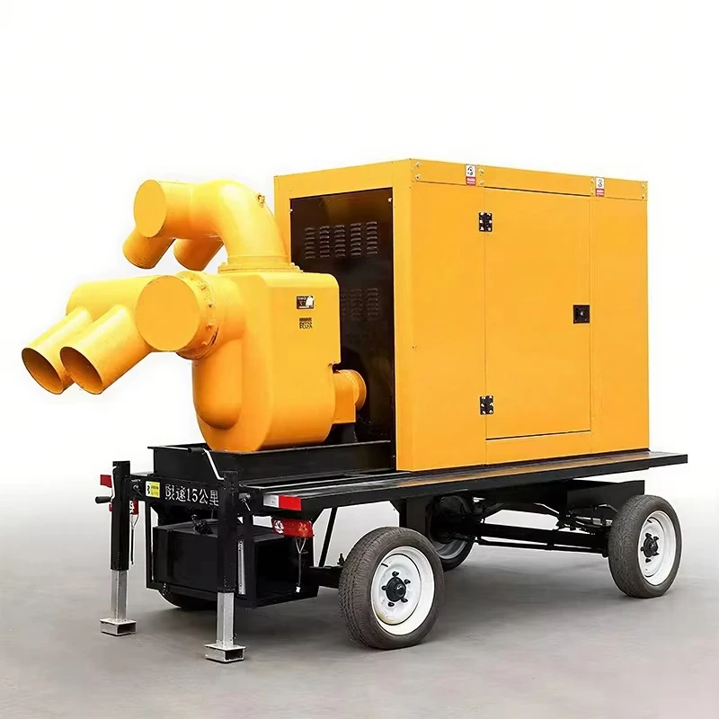High Power Diesel Flood Control Pump Truck Self Priming Drainage Pump For Rural Hillside Farm Flood Prevention Pumping
