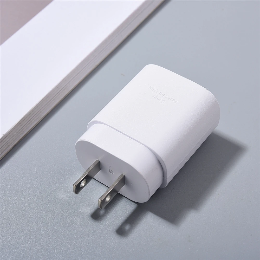 For Samsung Galaxy A53 A55 A23 F12 F14 A90 S10 5G Super Fast Charger 25W USB C PD Wall Power Adapter For Galaxy Note 10+ 20Ultra