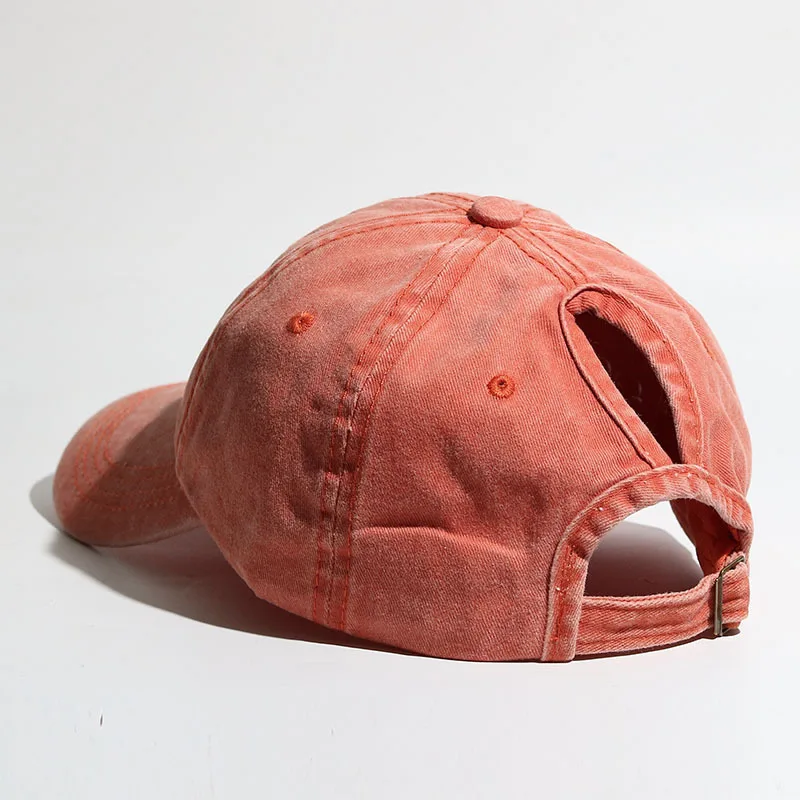 Einfarbige Pferdeschwanz-Baseballkappe mit gebogener Krempe, Entenschnabelkappe für Frühling und Sommer, Outdoor-Sport-Sonnenhut für Damen