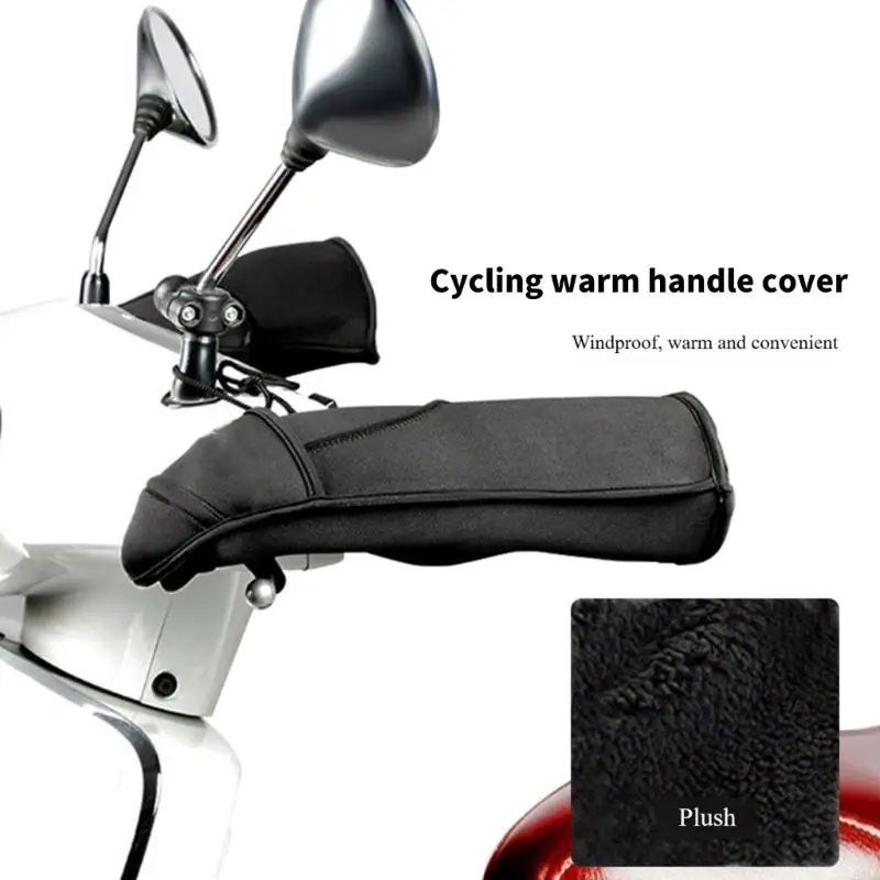 

Motorcycle Handlebars Gloves Winter Motorbike Hand Warmer Mitts Easy to Use