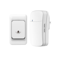 WHM07 1-to-1 Outdoor Wireless Doorbell 38 Kinds Music 3-level Volume Adjustable 300M Remote Music Door Bell EU Plug