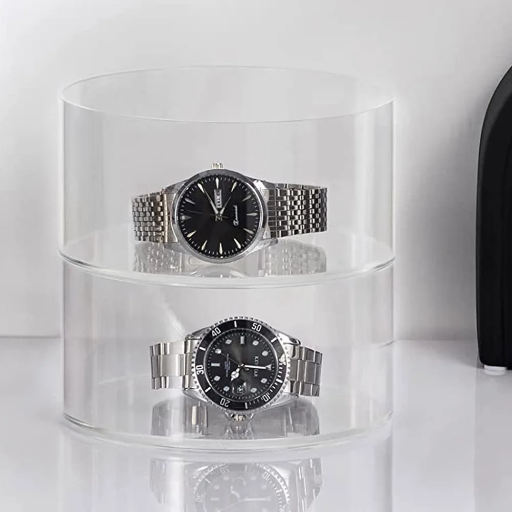 ELBA_Belt Boxes Can Be Stacked. Jewelry Storage Box Cylindrical Belt Watch Dustproof Storage Box 2-Layer