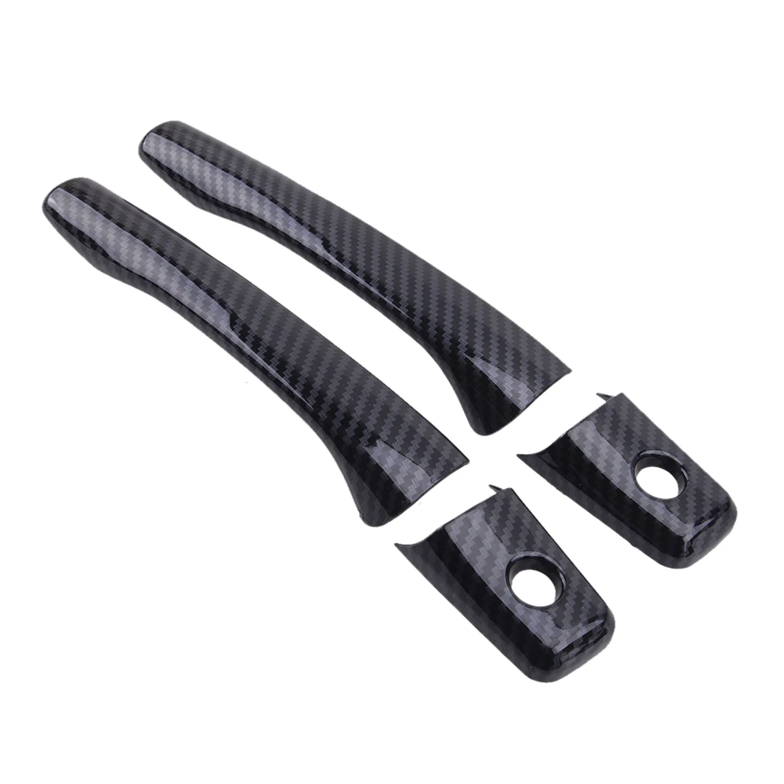 8pcs Exterior Door Handle Cover Trim Decor Carbon Fiber Style ABS Fit for Mitsubishi Lancer EVO 2002 2003 2004 2005 2006 2007