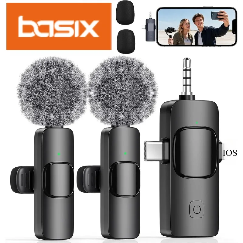 Kabelloses Lavaliermikrofon USB-C Mini-Mikrofon mit Geräuschunterdrückung für iPhone 17 16 15 Ansteckmikrofon für Videoaufnahmen und Vlogs – Detail 1