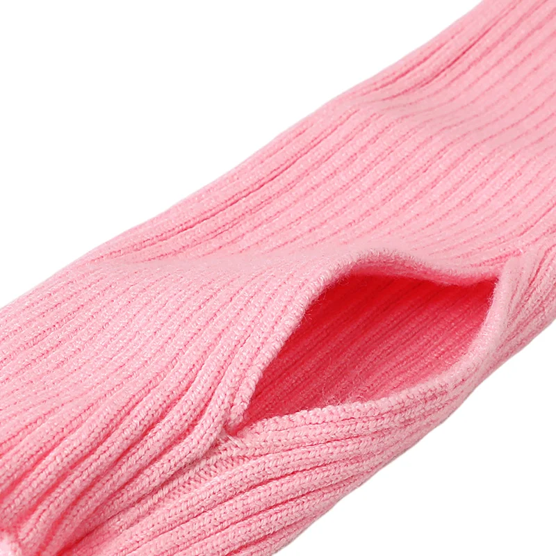 Ballet Dance Leg Warmers para mulheres, wrappers corpo alto da coxa, meias longas térmicas sobre o joelho, malha com nervuras retas, estribo, 65cm