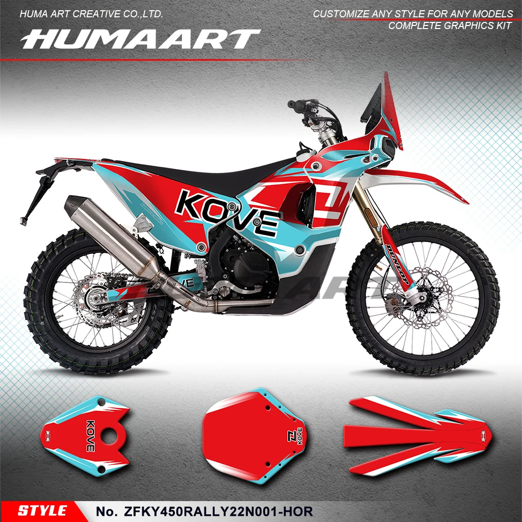 

Наклейки и графика HUMAART Restyled для KOVE 450 Rally, виниловая пленка Rally450 2022 2023 2024