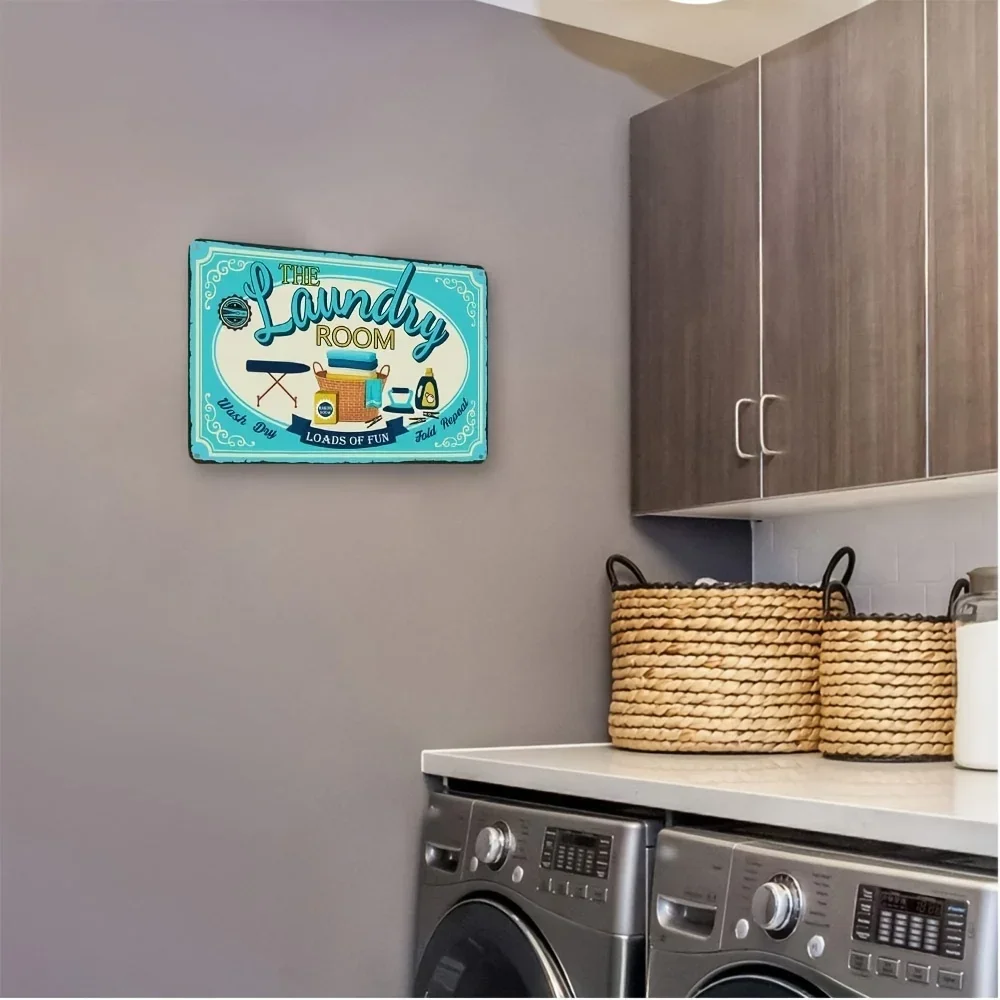 Laundry Room Decor Tin Sign Unique Home Accents To Brighten Up Your Bedroom Bathroom Kitchen More 12x8 Inch Tin Sign