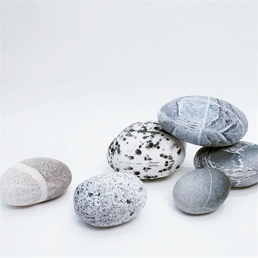 Funny Pillow Simulation Pebble Stone Pillow Small Cobble Cushion Baby Toy Cute Pillow for Kids Gifts Children's Room Decor