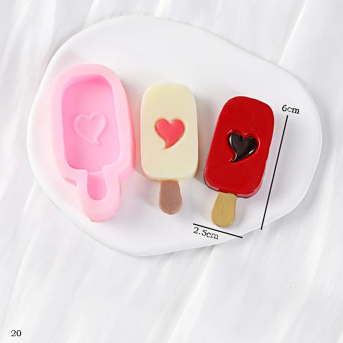 Cake Ice Cream Burger Lollipop Chocolate Fondant Silicone Mold Baking Accessories Dessert Table Scene Decoration Cake Tool