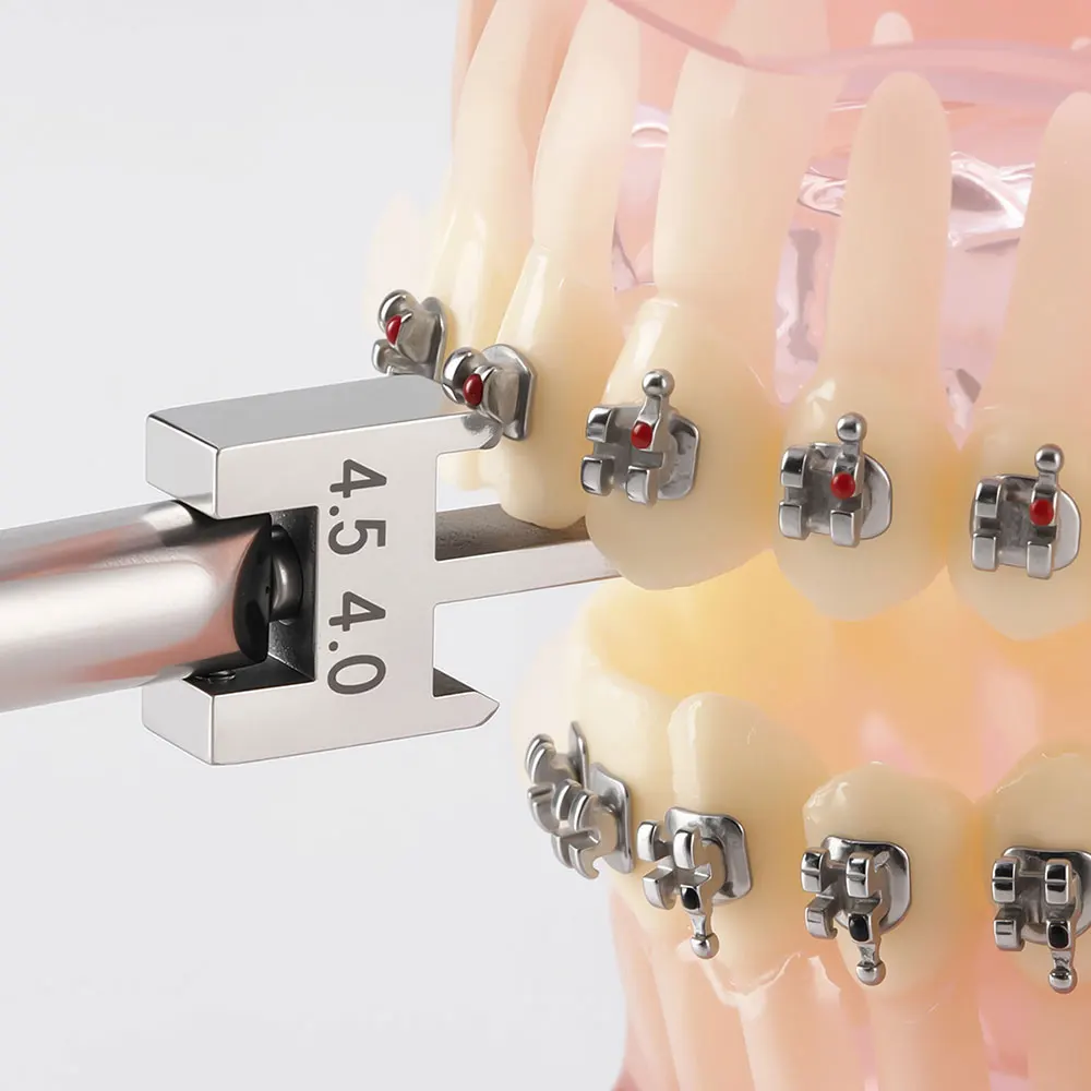 3PCS AZDENT Dental Kieferorthopädische Klammern Position Gauge Einstellbare Edelstahl Halterung Stellungs Zahnmedizin Werkzeug Autoklavierbar – Detail 2