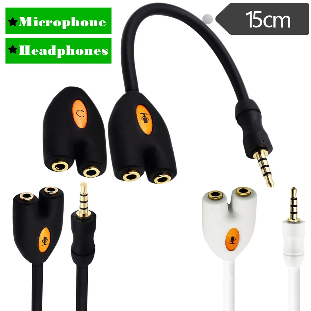 Audio 1/2 line earphones with 3.5mm microphone cable, 4-stage, 2 busbars