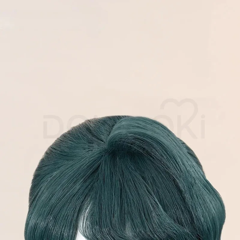 DY20Original The Visonary Hwei Cosplay pelo sintético medio largo verde profundo peluca25