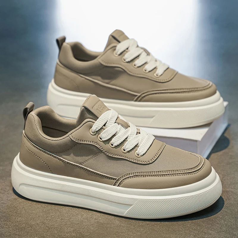 Men's Canvas Shoes Summer Breathable Fashion Lightweight All-Match Soft Bottom Sports Casual Heightening Retro Board Shoes