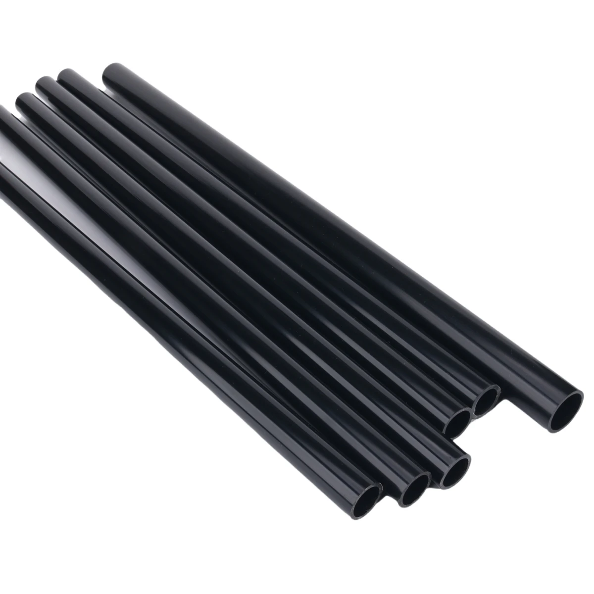 50cm Long Black PVC Pipe Garden Irrigation Water Pipe Fish Tank Tube Fittings Aquarium Inlet/Outlet Pipe