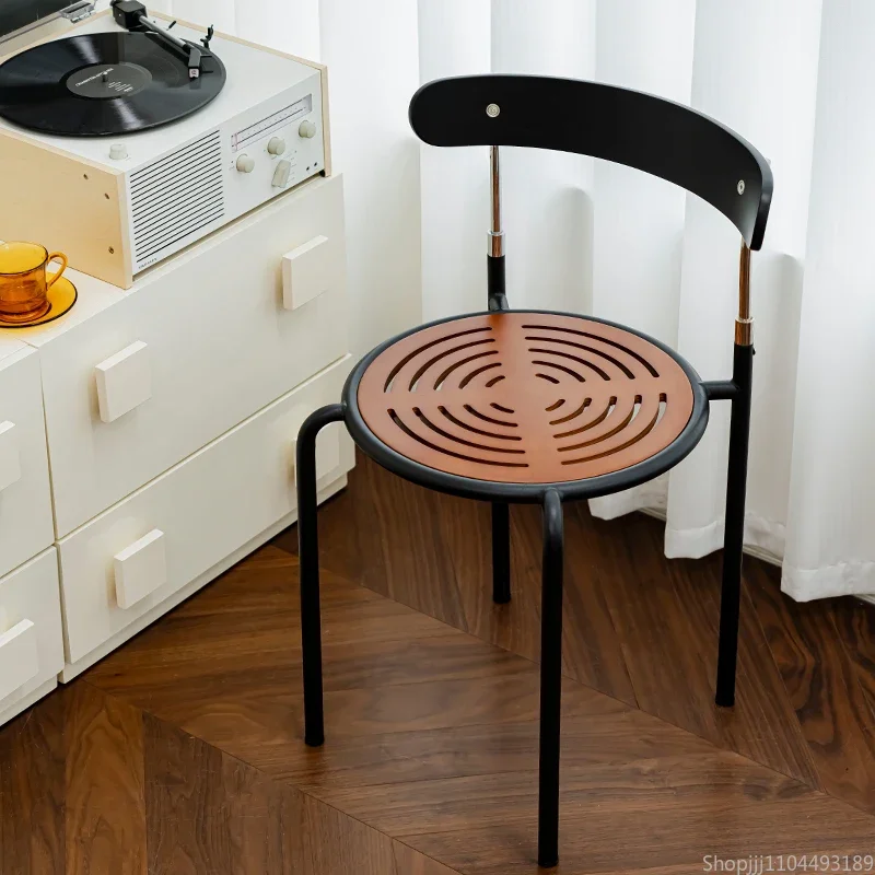 

Simple Home Dining Chair Small Family Leisure Back Designer Cafe Single Chair