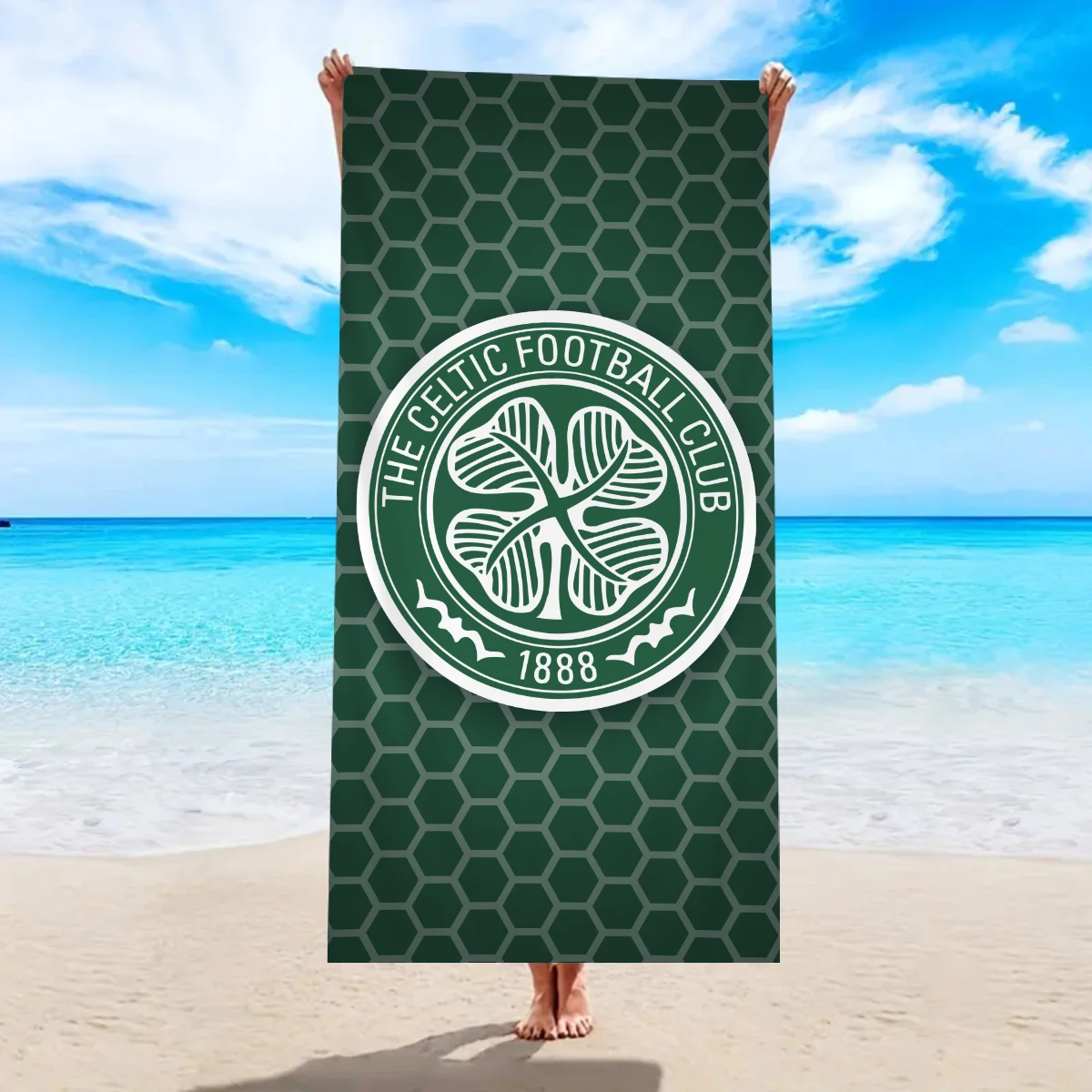 

1 шт. пляжное полотенце с логотипом футбольного клуба, быстросохнущее впитывающее большое пляжное полотенце, спортивное пляжное полотенце для плавания на открытом воздухе