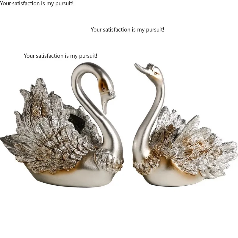 for living room wine cabinet & sideboard tabletop Light luxury swan wine rack decor