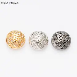 5 pezzi bottoni rotondi vuoti in metallo per cucire Scrapbook giacca Blazer maglioni regali artigianato lavoro manuale abbigliamento 12.5-25mm