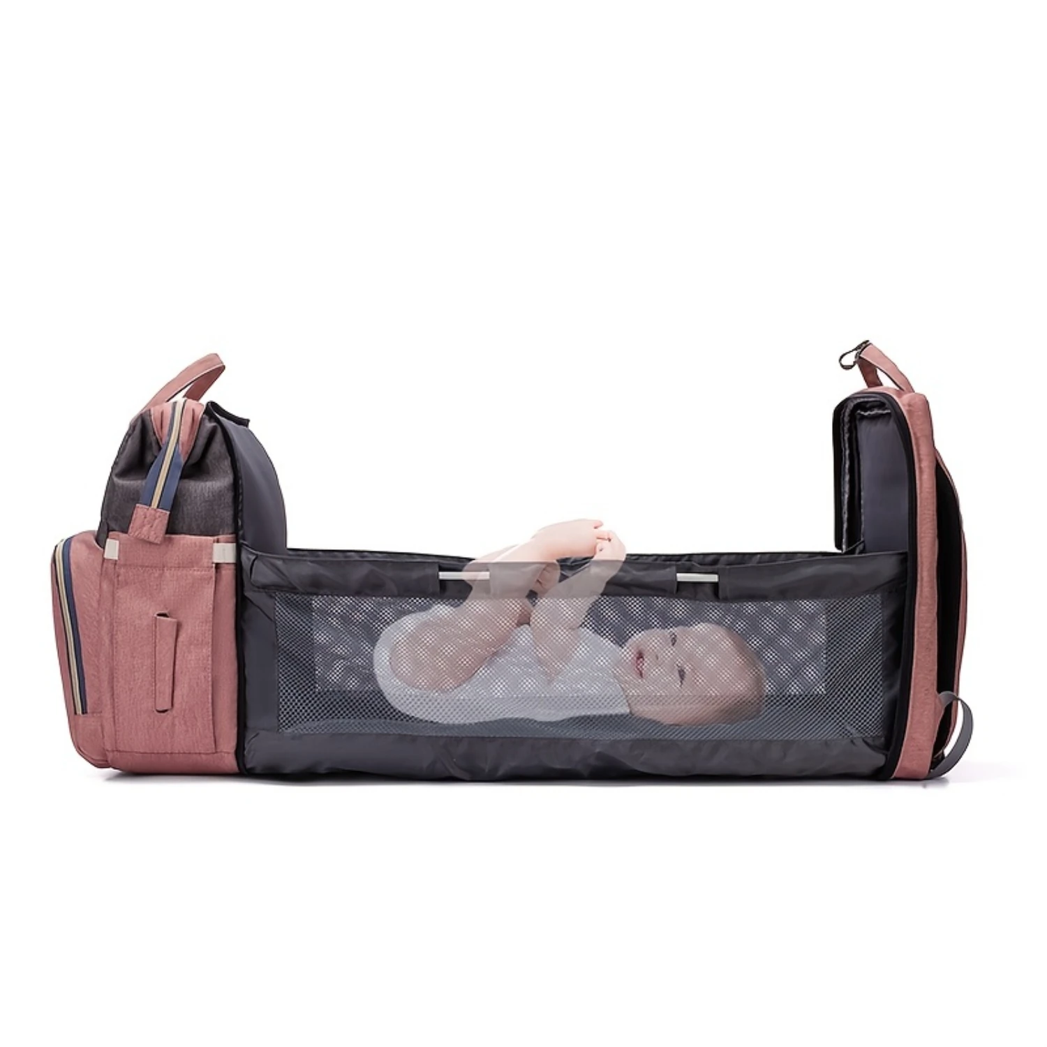 Large-Capacity Waterproof Portable Multifunctional Diaper Bag for Babies, Stylish Casual Backpack for Mum and Dad, New Baby Stro