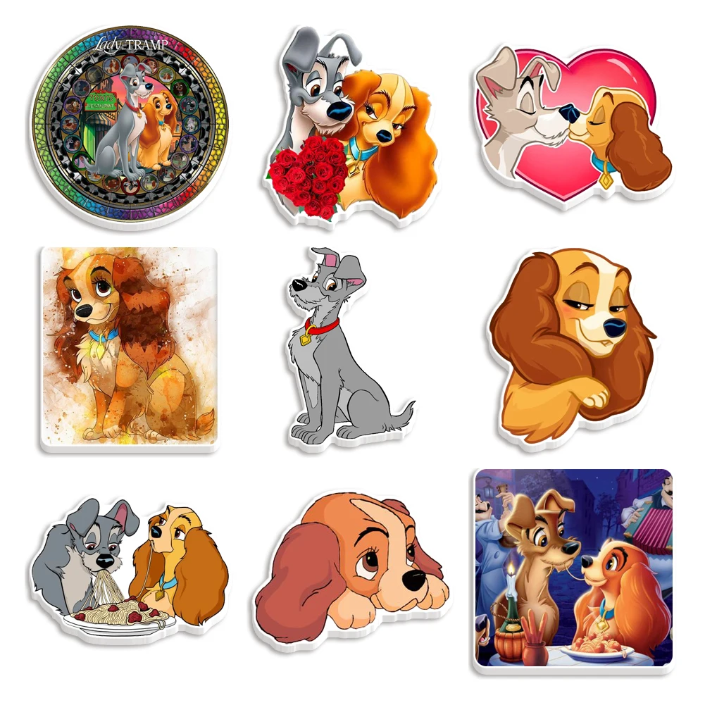 Disney Lady and the Tramp Resin Planar for Phone Case Crocs Hair Bow Decortion