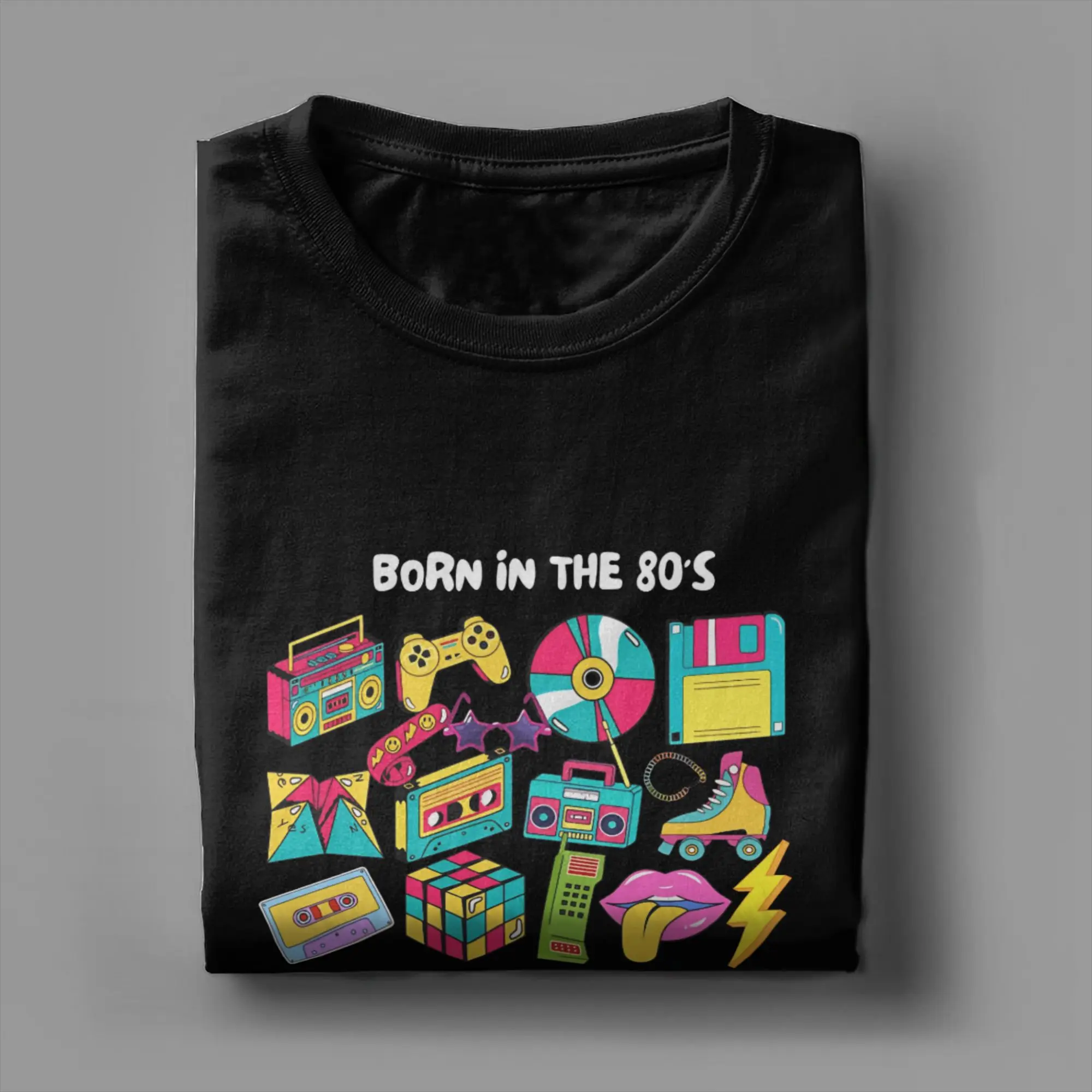 Oversized T Shirt Born In The 80's Raised In The 90's Cotton T-Shirts  Hippie Tee Shirt Summer Y2K Fun Printed Short Sleeve Tops