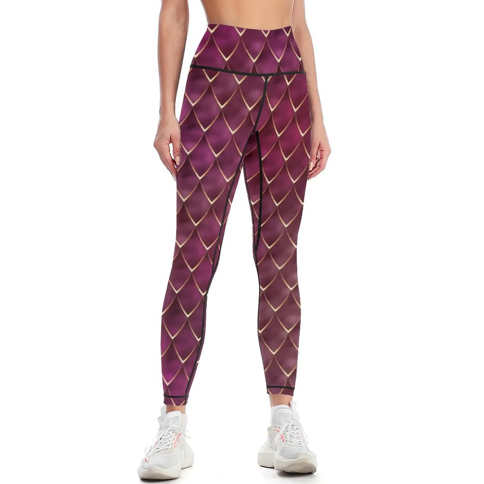 Purple Dragon Scales Leggings push up tights for gym womans sports shirts gym Womens Leggings