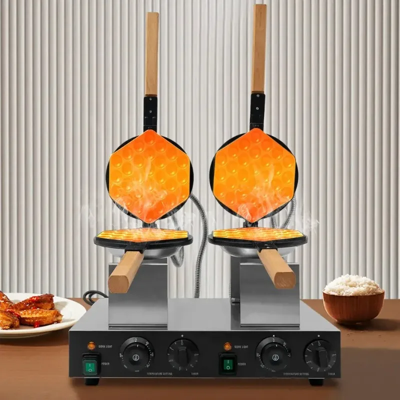 Double-Head Waffle Making Machine – High Capacity for Honeycomb &  Waffles, Commercial Use