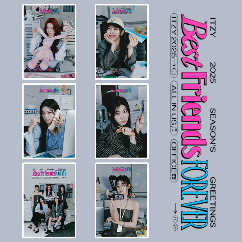

KPOP ITZY 2025 Season's Greeting HD Poster Yeji Ryujin Chaeryeong Yuna High Quality Self Adhesive Wall Stickers Fans Room Gift
