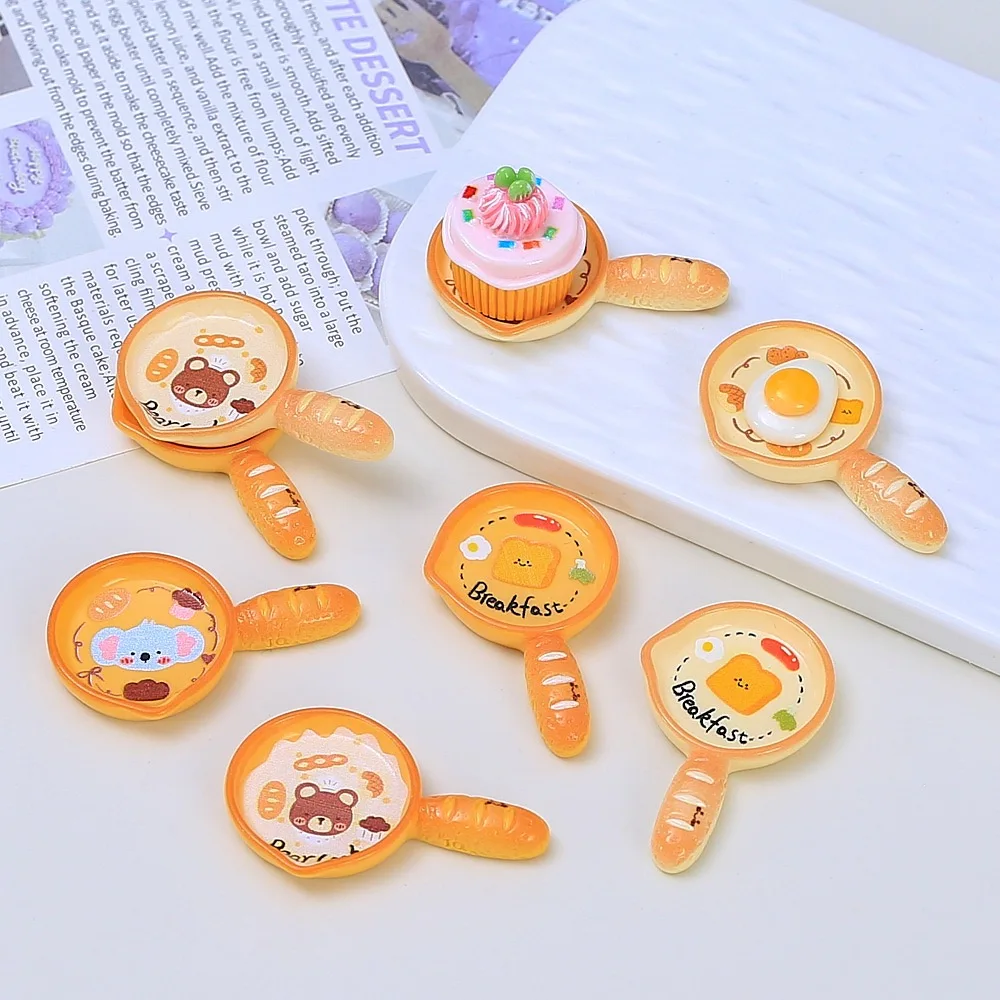 10pcs Miniature Cute Cartoon Pan Resin Cabochon Diy Landscape Home Decoration Dollhouse Accessory