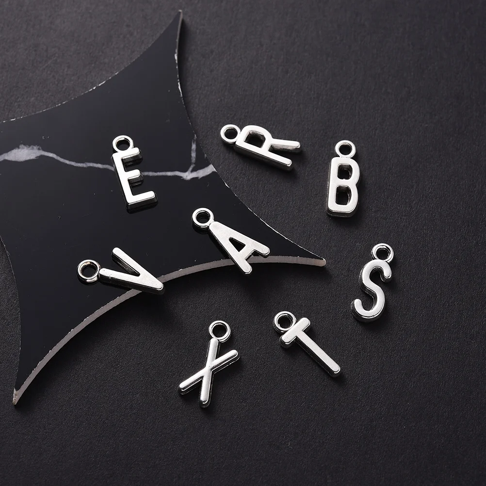 

26pcs Alphabet Charms Jewelry Diy Accessories Retro English Letter Pendants Craft Supplies Handmade Components