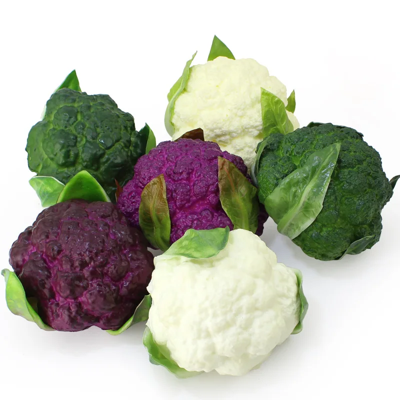 12cm artificial vegetables model broccoli cauliflower brocoli cabbage shopping mall hotel restaurant store decor model