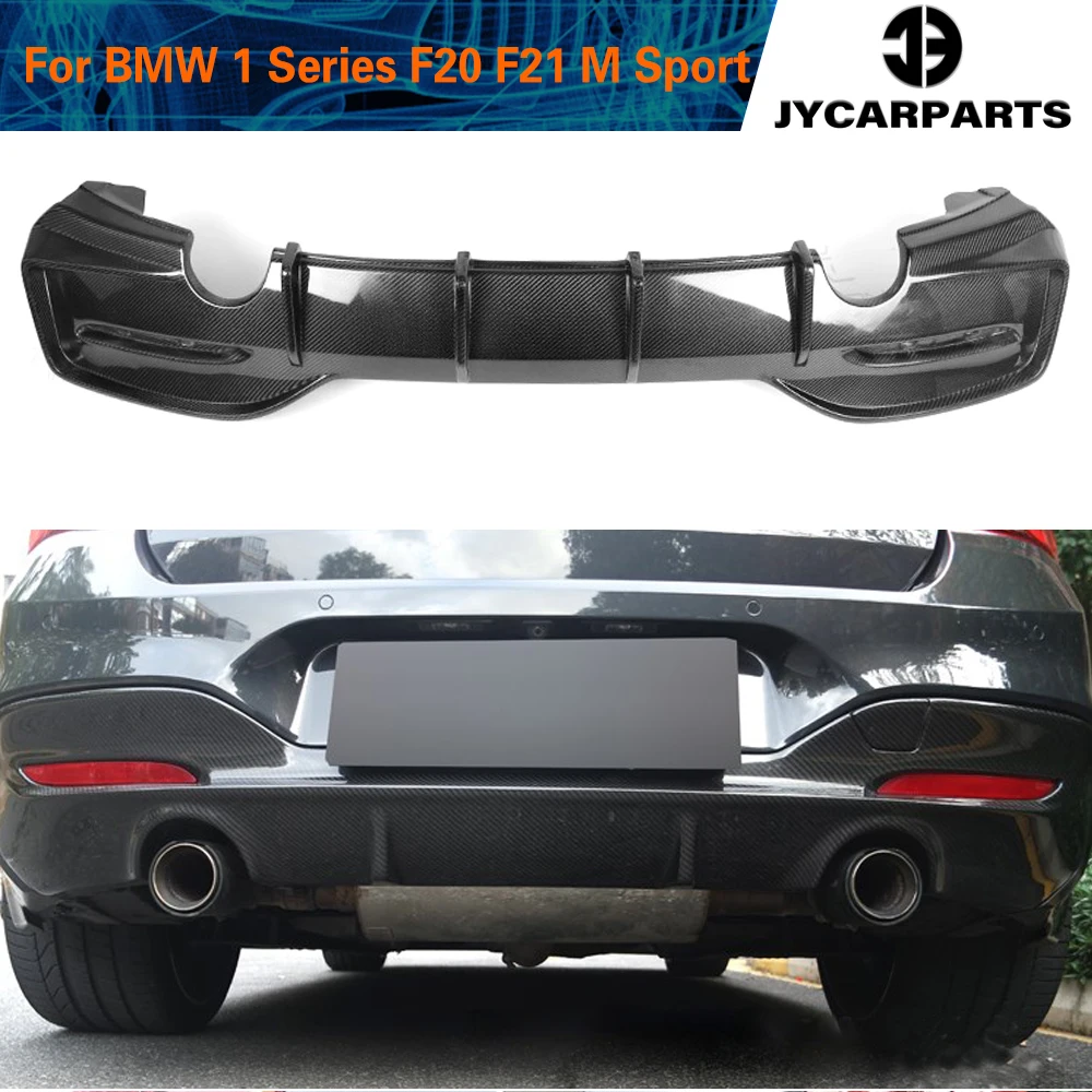 Car Rear Bumper Diffuser Spoiler for BMW 1 Series F20 F21 M Sport M135i M140i Hatchback 2016 - 2018 Carbon Fiber / FRP