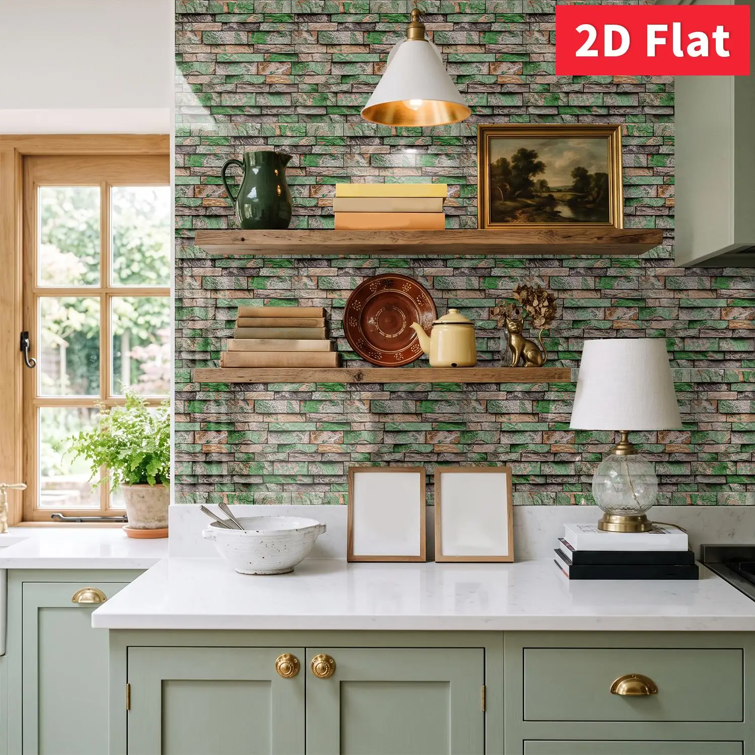 Moss Green Rustic Stone 12x12