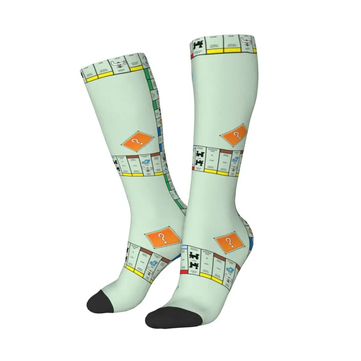 Board Game Board- Monopoly Socks Harajuku High Quality Stockings All Season Long Socks Accessories for Man's Woman's Gifts